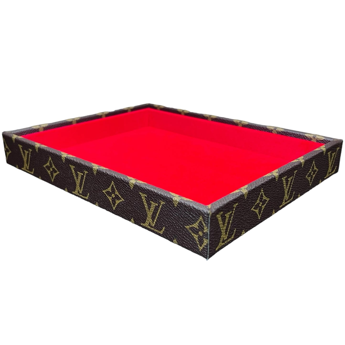 Canvas Wrapped Display Tray (Brown Monogram)