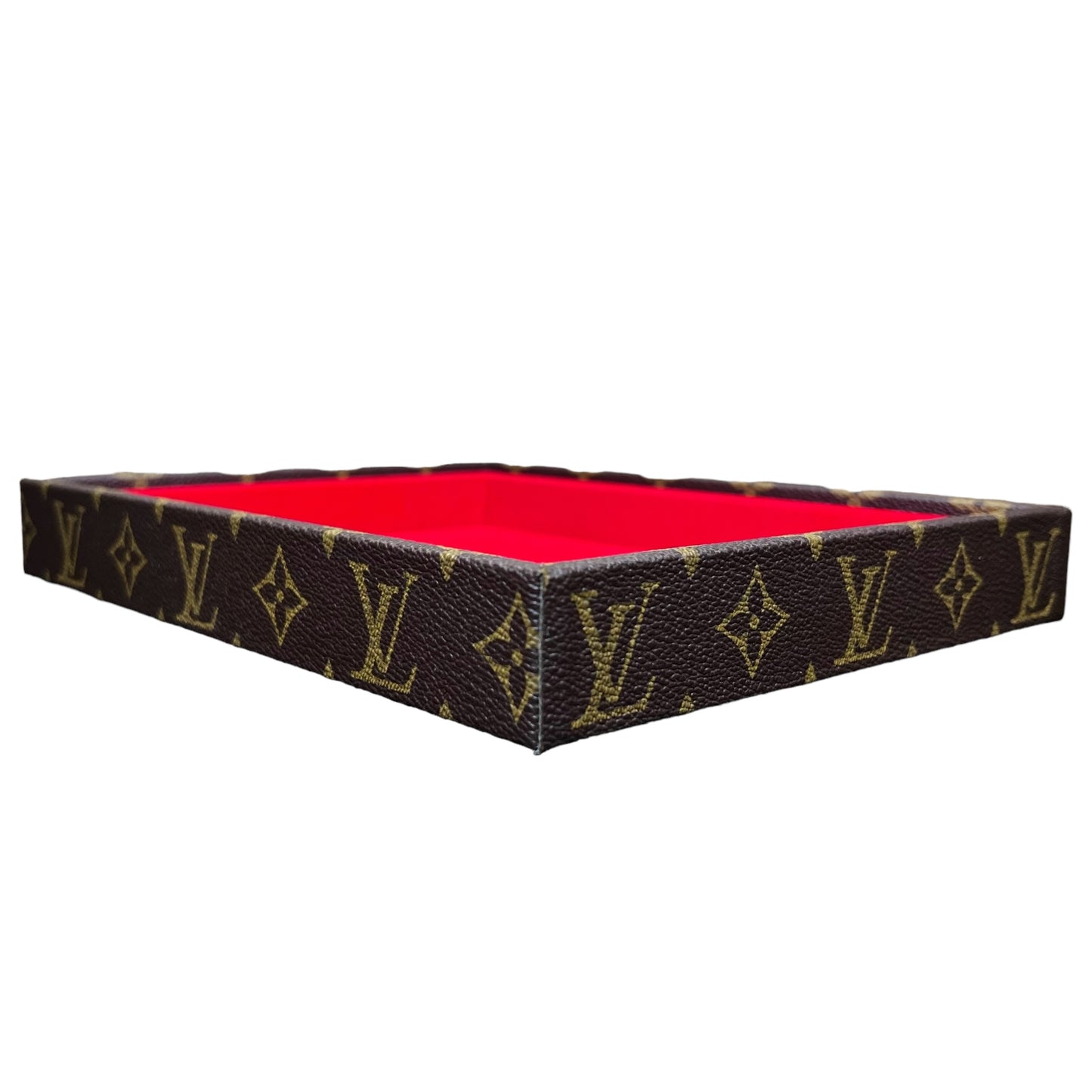 Canvas Wrapped Display Tray (Brown Monogram)