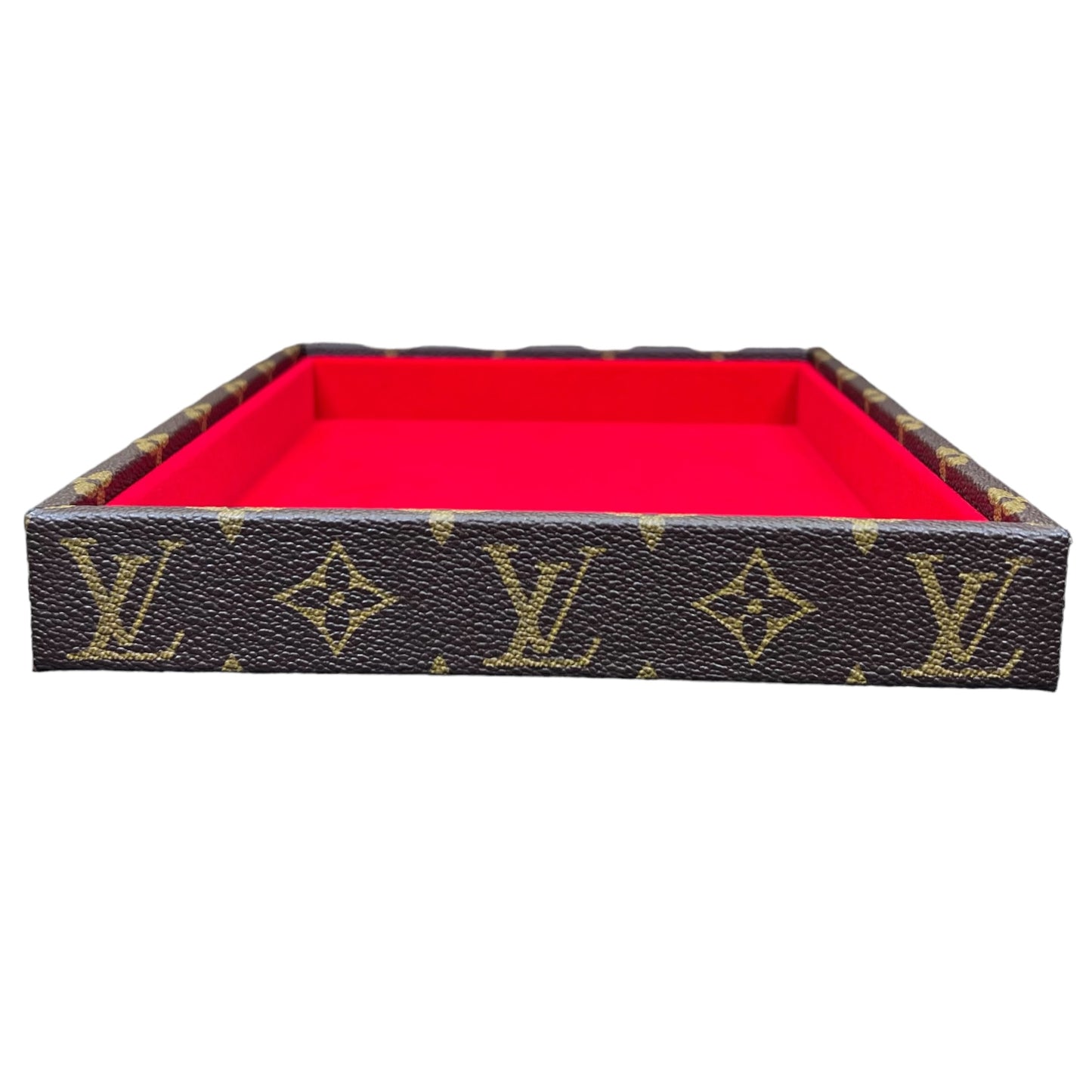 Canvas Wrapped Display Tray (Brown Monogram)