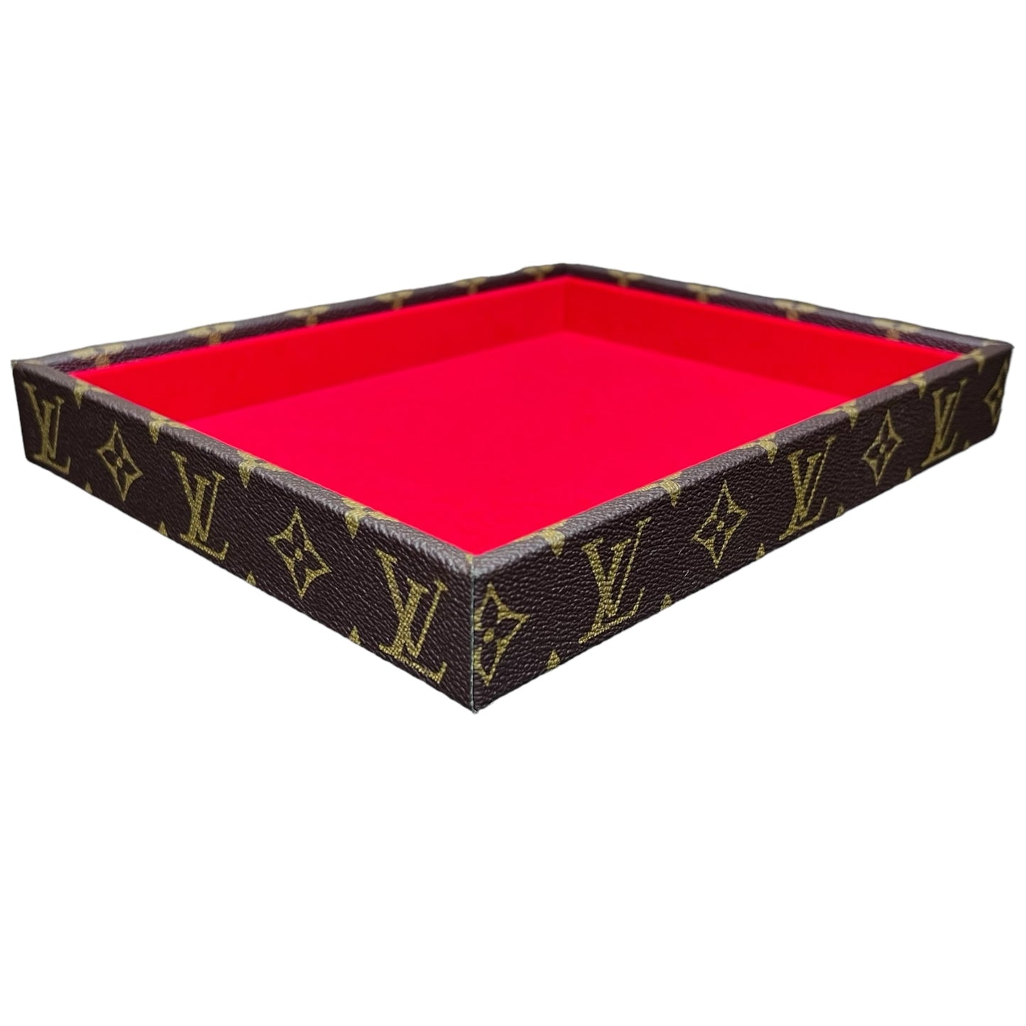 Canvas Wrapped Display Tray (Brown Monogram)