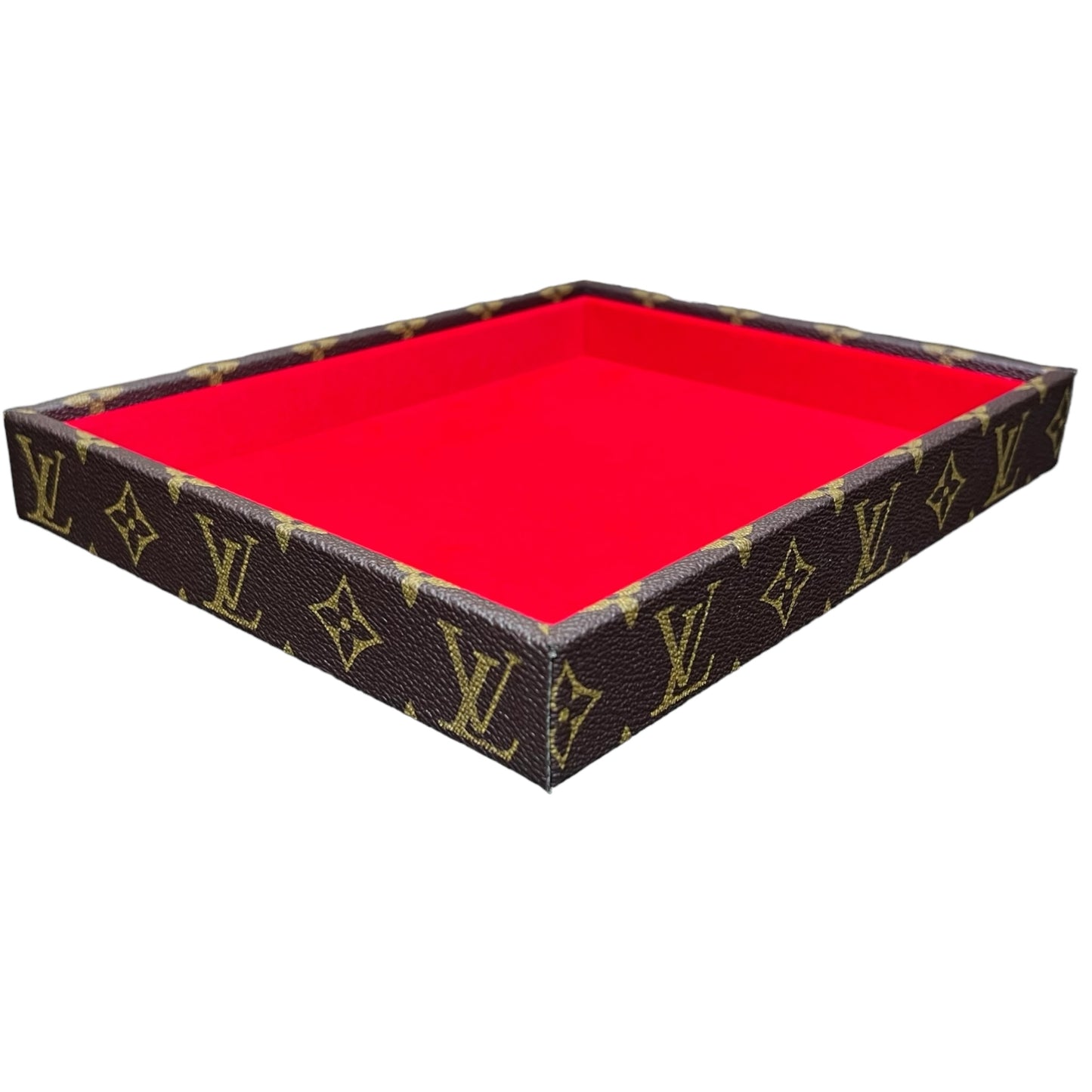 Canvas Wrapped Display Tray (Brown Monogram)
