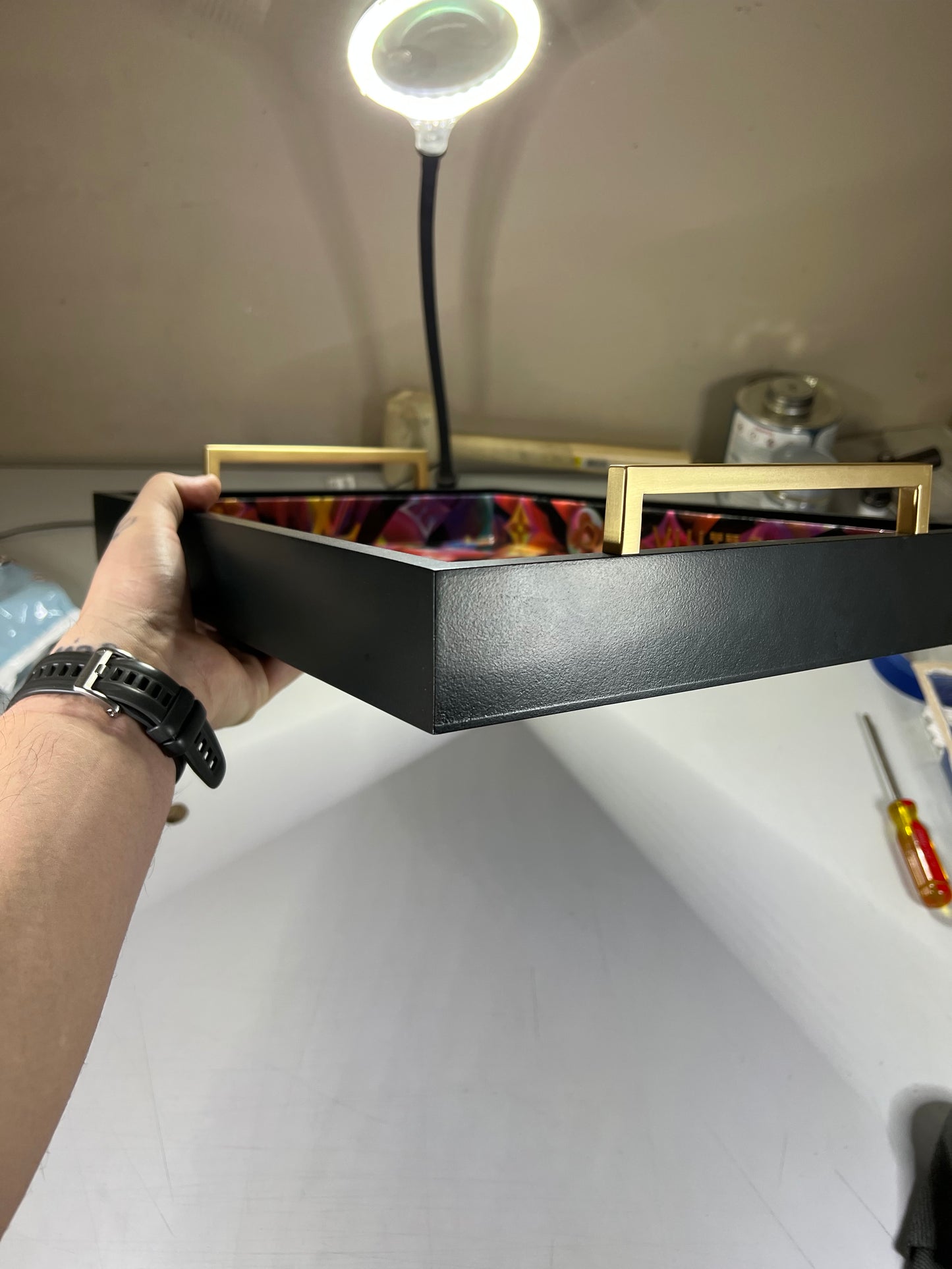 16.25” Tray w Metal Handles