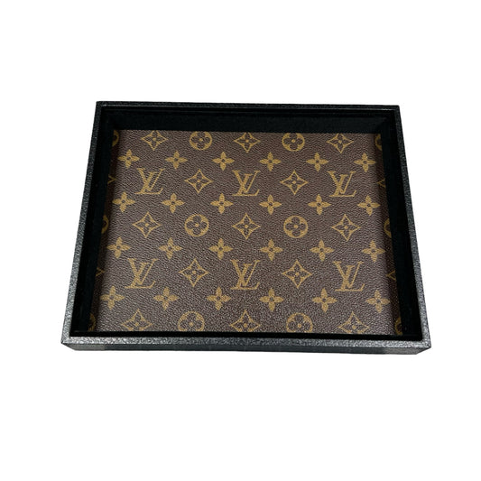 Valet Tray (Brown Monogram)